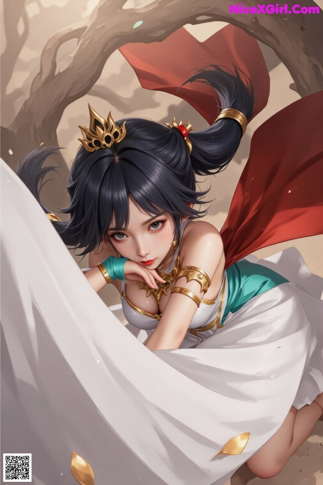 Hentai - Under the Radiance of Celestial Grace Set.2 20250124 Part 5 No.94249f A woman in a white dress with a crown on her head.